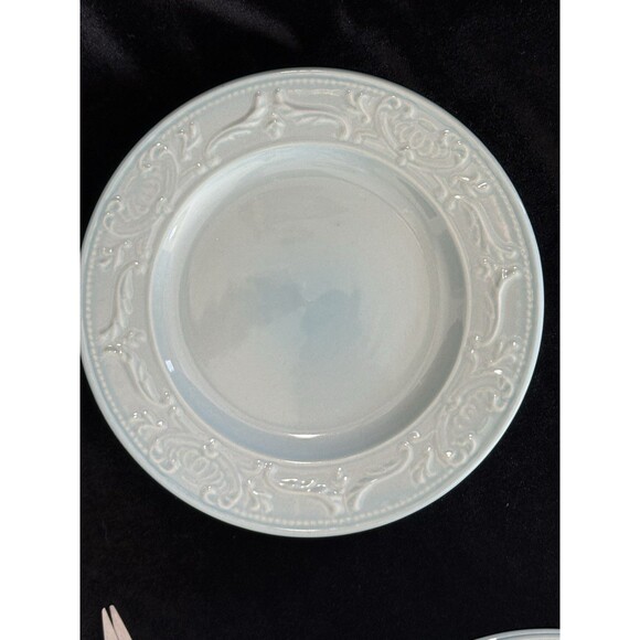 Set 6 Thomson Pottery Vera Haze Blue 8" Rare Pattern Salad/Dessert/Snack Plate - Picture 1 of 6